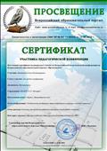 Сертификат участника педагогической конференции по теме: "Особенности воспитания детей дошкольного возраста:подходы и решения". Сертификат участника педагогической конференции по теме: "Особенности воспитания детей дошкольного возраста:подходы и решения".